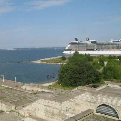 The ferry terminal in Tallinn